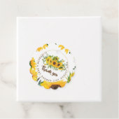 ひまわり素朴をテーマにした赤ちゃんシャワーお願いギフトラベル フェイバータグ (インサイチュ)