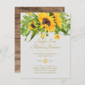 ひまわり素朴をテーマにした赤ちゃんシャワーアンパサンド ポストカード (正面/裏面)