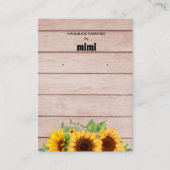 ひまわり素朴イヤリング表示名刺 名刺 (正面)