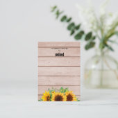 ひまわり素朴イヤリング表示名刺 名刺 (スタンド正面)