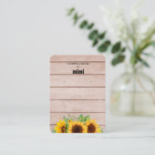 ひまわり素朴イヤリング表示名刺 名刺 (スタンド正面)