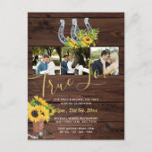 ひまわり素朴ウェスタン納車馬蹄形写真 ポストカード (正面)