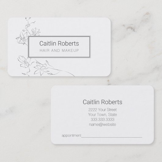 ひまわり素朴ウェディングプランナーアポイントメントカード 予約カード (正面/裏面)