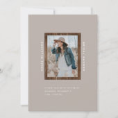 ひまわり素朴ウッドタウペIIブライダルシャワー 招待状 (正面)