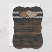 ひまわり素朴ウッドバーラップレース結婚ズ 招待状 (裏面)