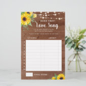 ひまわり素朴ウッドブライダルシャワーラブソングゲーム (スタンド正面)