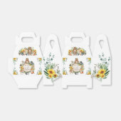 ひまわり素朴ウッドランド動物ベビー誕生日 フェイバーボックス (折り畳みなし)