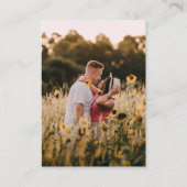 ひまわり素朴ウッド結婚のQRコードRSVP エンクロージャーカード (裏面)