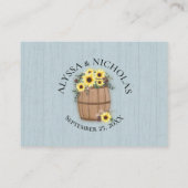 ひまわり素朴オンライン応答カード エンクロージャーカード (裏面)