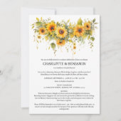 ひまわり素朴カップルのシャワー 招待状 (正面)