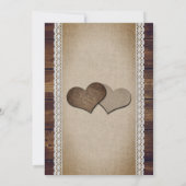 ひまわり素朴カントリーウッドバーラップレース結婚ズ セーブザデート (裏面)