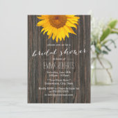 ひまわり素朴カントリーウッドブライダルシャワー 招待状 (スタンド正面)
