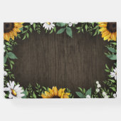 ひまわり素朴カントリーデイジー結婚ズゲストブック ゲストブック (裏面)