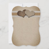 ひまわり素朴カントリーバーラップレース結婚ズ 招待状 (裏面)