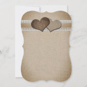 ひまわり素朴カントリーバーラップレース結婚ズ 招待状 (裏面)