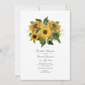 ひまわり素朴カントリーバーンブライダルシャワー 招待状 (正面)