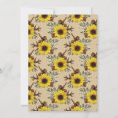 ひまわり素朴カントリーバーンブライダルシャワー 招待状 (裏面)