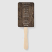 ひまわり素朴カントリーバーン結婚式 プログラム ハンドファン (裏面)