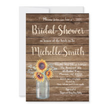 ひまわり素朴カントリーフローラウッドブライダルシャワー