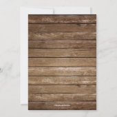 ひまわり素朴カントリーフローラウッドブライダルシャワー 招待状 (裏面)