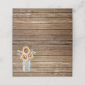 ひまわり素朴カントリーメイソンジャールフローラ納屋周囲の庭 プレイスカード (外部開封)