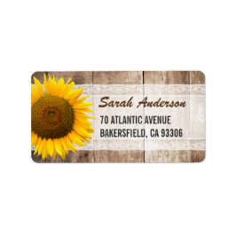 ひまわり素朴カントリーレースバーンウッド ラベル