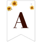 ひまわり素朴ガールズハッピーバースデー バンティングフラッグ (第3の旗)