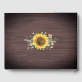 ひまわり素朴ガールライトウッドブライダルシャワー ゲストブック (裏面)