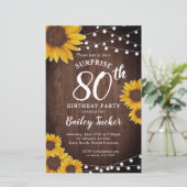 ひまわり素朴サプライズ80th誕生日招待状 (スタンド正面)