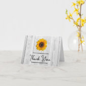 ひまわり素朴サンキューカード カード (黄色い花)