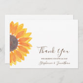 ひまわり素朴サンキューカード サンキューカード (正面/裏面)