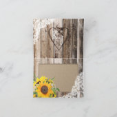 ひまわり素朴サンキューカード サンキューカード (内部)