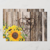 ひまわり素朴サンキューカード サンキューカード (正面/裏面)