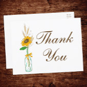 ひまわり素朴サンフラワーサンキューイエローフローラ結婚ズ ポストカード