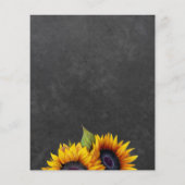 ひまわり素朴シックな予算結婚式招待状 (裏面)