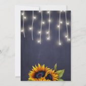 ひまわり素朴シック台本ブライダルシャワー 招待状 (裏面)