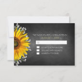 ひまわり素朴シャルボードRSVP 出欠カード (裏面)