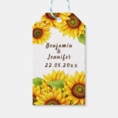 ひまわり素朴シャワー結婚式の引き出物 ギフトタグ (正面)