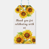 ひまわり素朴シャワー結婚式の引き出物 ギフトタグ (裏面)