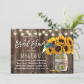 ひまわり素朴ジャー&ハミングバードブライダルシャワー 招待状 (スタンド正面)