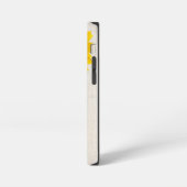 ひまわり素朴スクリプト茎名電話ケース iPhoneケース (左側面)