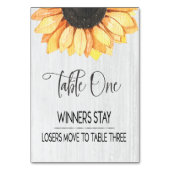 ひまわり素朴テーブルワンブンコ テーブルナンバー (裏面)