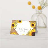 ひまわり素朴テーブル番号座席表 プレイスカード (裏面)