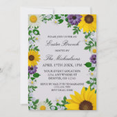 ひまわり素朴デイジーフローライースター 招待状 (正面)