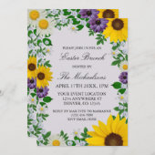 ひまわり素朴デイジーフローライースター 招待状 (正面/裏面)