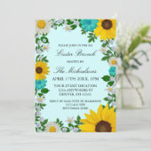 ひまわり素朴デイジーフローライースター 招待状 (スタンド正面)