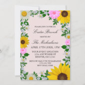 ひまわり素朴デイジーフローライースター 招待状 (正面)