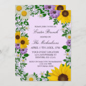 ひまわり素朴デイジーフローライースター 招待状 (正面/裏面)