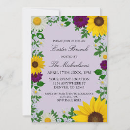 ひまわり素朴デイジーフローライースター 招待状
