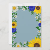 ひまわり素朴デイジーフローラ卒業パーティー 招待状 (裏面)